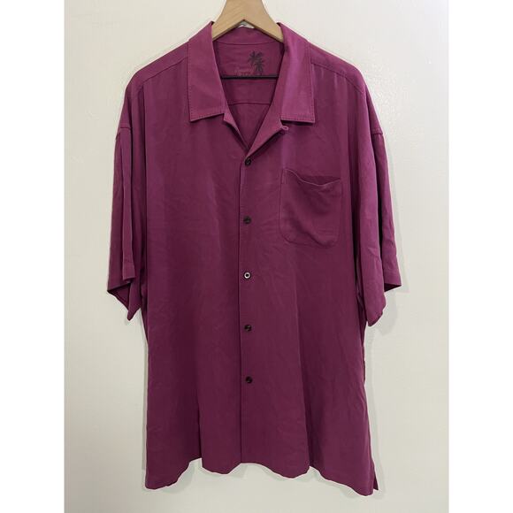 Tommy Bahama 2XL Silk Button Down Camp Shirt Retro Bowling Resort Tropical Dad - Picture 1 of 13